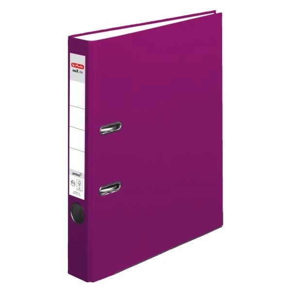 Herlitz maX.file protect Ordner 2-Ring, 50mm, A4, brombeer