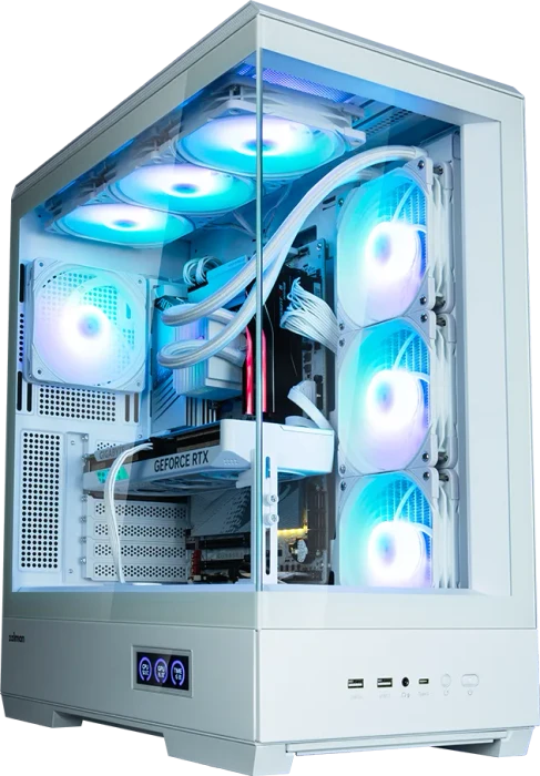 Zalman P50 DS White, Glasfenster