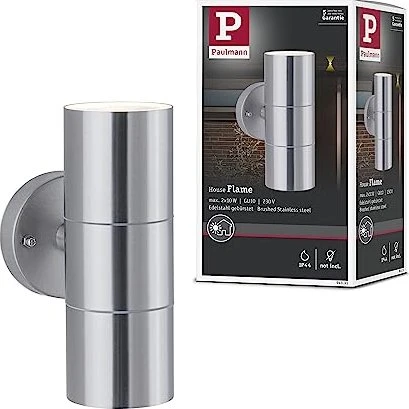 Paulmann Flame LED Wandleuchte 2-flammig edelstahl