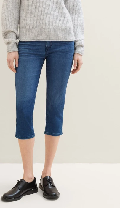 Tom Tailor Kate Caprijeans Jeans mid stone wash denim (Damen)