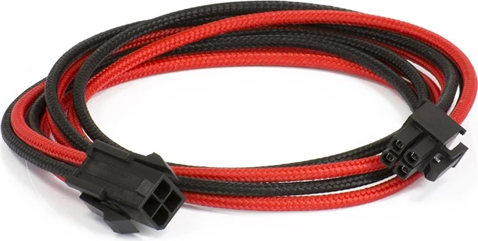 Phanteks 4-Pin ATX12V Verlängerung 50cm, sleeved schwarz/rot