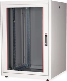 Roline / Secomp Basic 19" Netzwerkschrank 22HE, montiert, Glastür, IP20, RAL 7035, 800mm tief