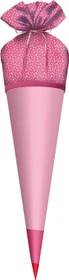 Roth Schultüte 70cm Stoffbezug mit Satinschleife rosa