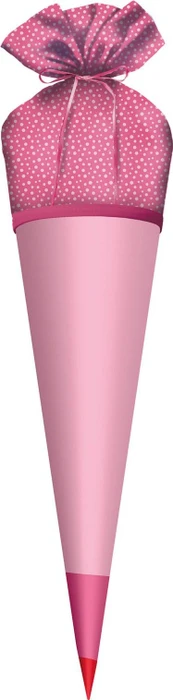 Roth Schultüte 70cm Stoffbezug mit Satinschleife rosa