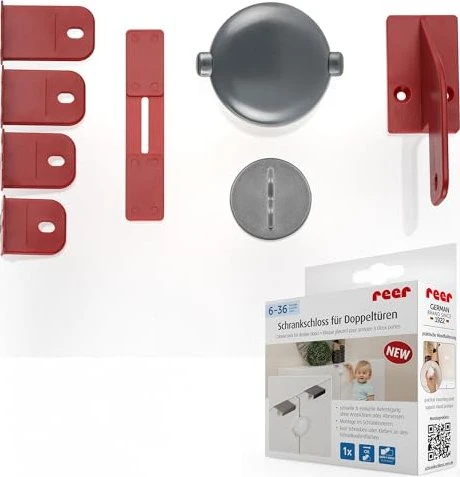 reer Doppel Schrank-/Schubladensicherung weiß, 1 Stück