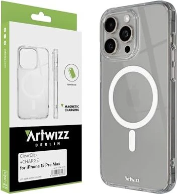 Artwizz ClearClip + Charge für Apple iPhone 15 Pro Max