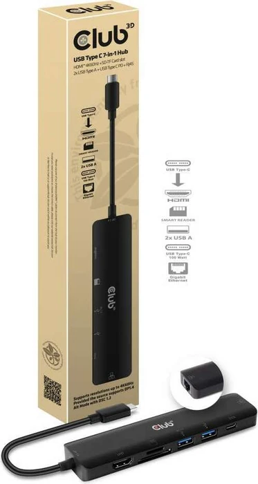 Club 3D 7in1 Hub, USB-C 3.1 [Stecker]