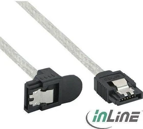 InLine SATA-Kabel transparent, gerade/gewinkelt 0.5m (27305X)