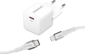 Intenso Power Adapter W30C GaN + C315L Lightning-Kabel weiß