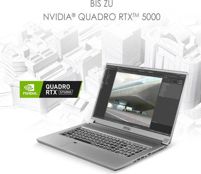 MSI WS75 10TM-498 Mobile Workstation WS75 10TM-498, Space Grey, Core i9-10980HK, 32GB RAM, 1TB SSD, Quadro RTX 5000 Max-Q, DE