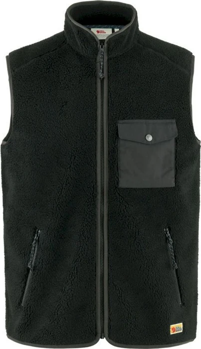 Fjällräven Vardag Pile Fleece Weste black/dark grey (Herren)