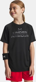 Under Armour Tech Split Wordmark Funktionsshirt kurzarm black/castlerock (Junior)