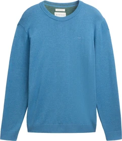 Tom Tailor Basic Baumwolle Strickpullover ocean blue melange (Herren)