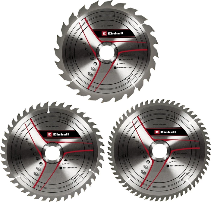 Einhell HM Kreissägeblatt-Set, 210x30mm, 3-tlg.