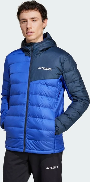 adidas Terrex Multi Light Hooded Daunen Jacke semi lucid blue/aurora ink (Herren)