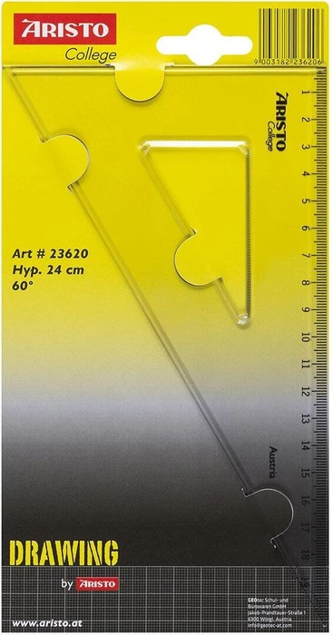 Aristo GEOCollege Zeichendreieck 20cm, transparent
