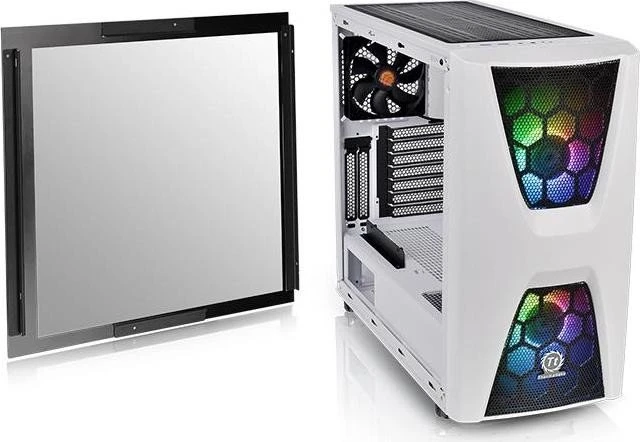 Thermaltake Commander C34 ARGB Snow Edition, Glasfenster