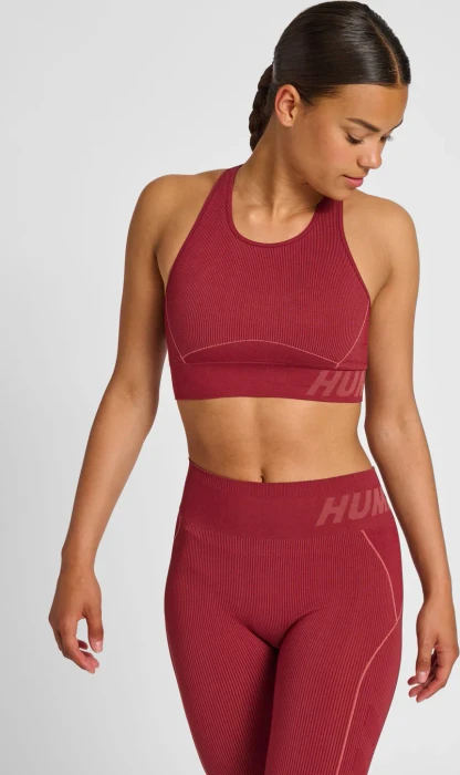 hummel Christel Sport-BH cabernet/apple butter melange (Damen)