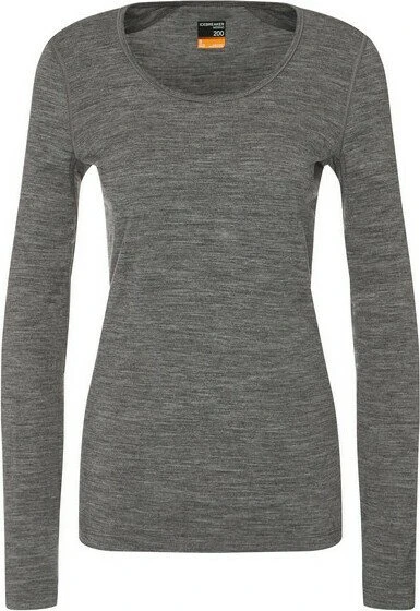 Icebreaker Merino 200 Oasis Scoop Funktionsshirt langarm gritstone heather (Damen)