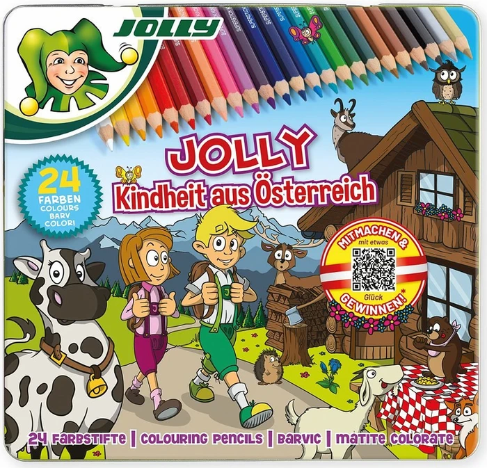 Jolly Supersticks Österreich Edition Wandern Buntstift sortiert, 24er-Set (3000-0298)