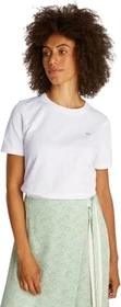 Tommy Hilfiger Flag T-Shirt kurzarm optic white (Damen)
