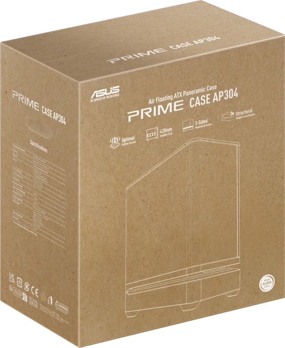 ASUS Prime AP304 TG ARGB, schwarz, Glasfenster