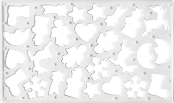 Städter Ausstecher Keksausstecherbrett mit 9 Motiven 37x22cm weiß