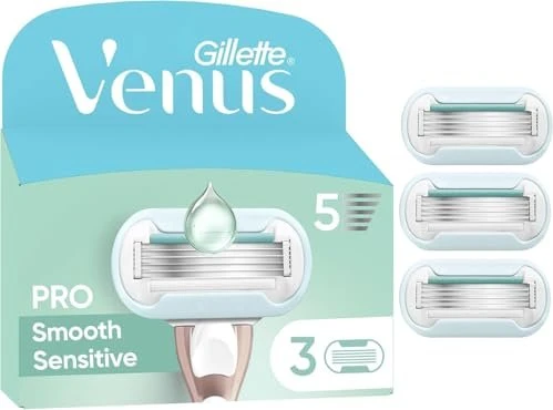 Gillette Venus Pro Smooth Sensitive Rasierklinge, 3 Stück