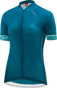 Löffler Full-Zip Vent Trikot kurzarm blue coral (Damen)