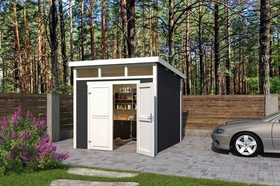 Lasita Maja Kibo 3 Gartenhaus carbongrau