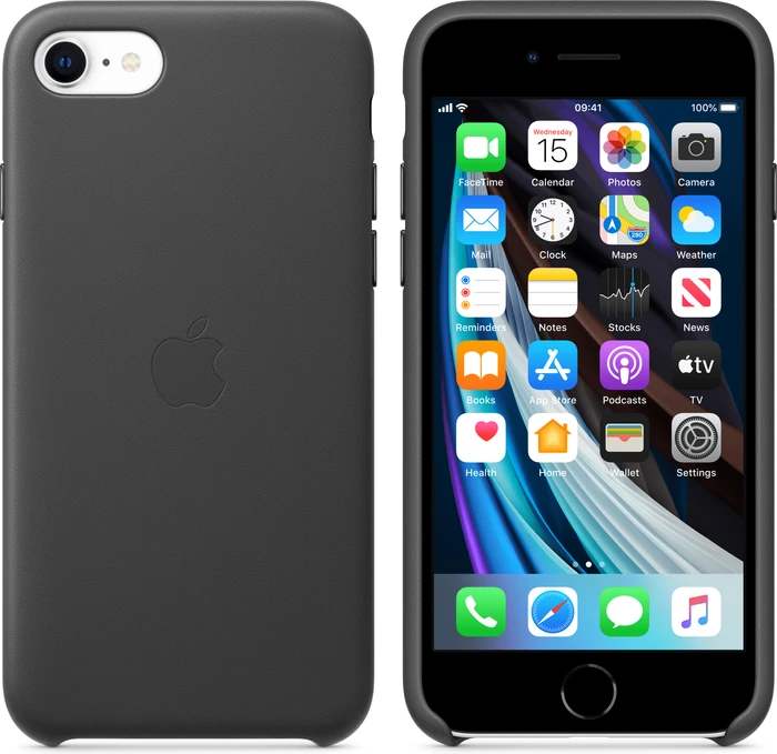 Apple Leder Case für iPhone SE (2020) schwarz