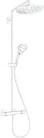 Hansgrohe Croma Select S Showerpipe 280 1jet mit Thermostat und Handbrause Raindance Select S 120 3jet mattweiß