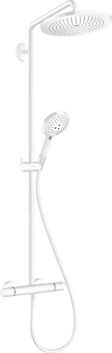 Hansgrohe Croma Select S Showerpipe 280 1jet mit Thermostat und Handbrause Raindance Select S 120 3jet mattweiß