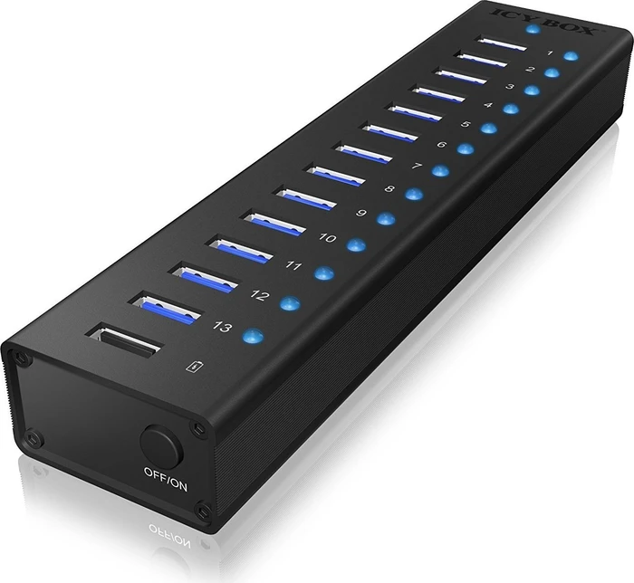 RaidSonic Icy Box IB-AC6113 USB-Hub, 13x USB-A 3.0, USB-B 3.0 [Buchse]