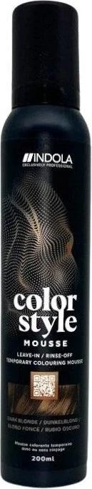 Indola Color Style Mousse temporäre Haarfarbe dunkelblond, 200ml