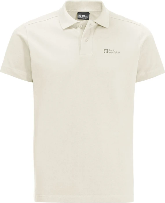 Jack Wolfskin Essential Poloshirt kurzarm cotton white (Herren)