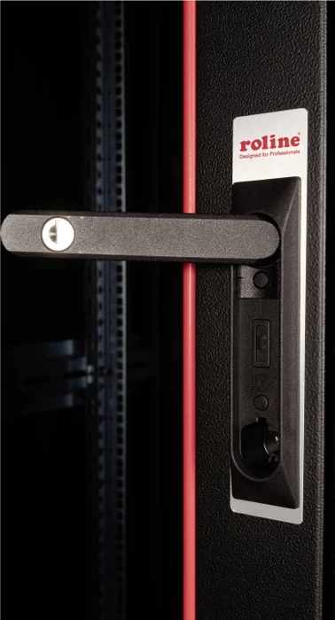 Roline / Secomp Basic 19" Netzwerkschrank 26HE, montiert, Glastür, IP20, RAL 9005, 600mm tief
