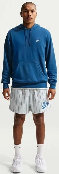 Nike Club French-Terry Hoodie court blue/white (Herren)