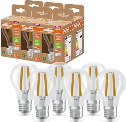 Osram Ledvance LED Classic A 100 Filament 7.2W/840 E27 Clear, 6 Stück