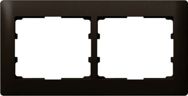 Legrand Galea Life Rahmen 2-fach waagrecht, dark bronze