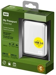 Western Digital WD My Passport Essential weiß 500GB, USB 3.0 Micro-B
