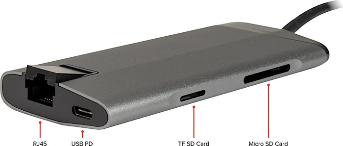 Inter-Tech Argus GDC-802 Multiport-Adapter, USB-C 3.0 [Stecker]