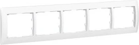 Legrand Galea Life Rahmen 5-fach waagrecht, ultraweiß