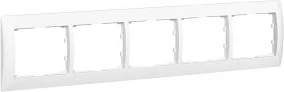 Legrand Galea Life Rahmen 5-fach waagrecht, ultraweiß