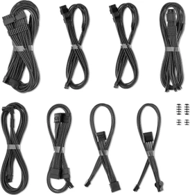 CableMod C-Series Pro ModMesh 12V-2x6 Cable Kit, Dual StealthSense, Corsair Type 5, carbon (CM-PCSS-16X2KIT-NKC-R-SS)