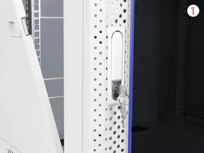 Good Connections GC-RFP06G Premium Wandgehäuse 6HE, werkzeuglos, Sicherheitsglastür, IP2X, grau, 450mm tief