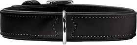 Hunter Softie Hundehalsband, Kunstleder, samtig, pflegeleicht, 60 M-L, schwarz