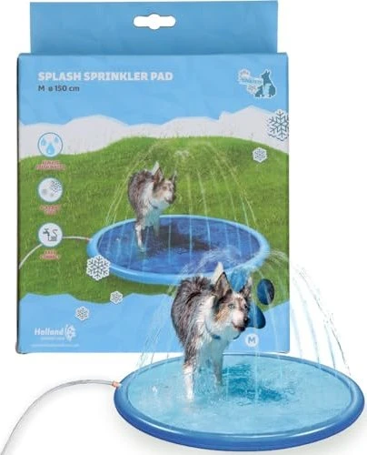 CoolPets Splash Sprinkler Pad, Medium, blau