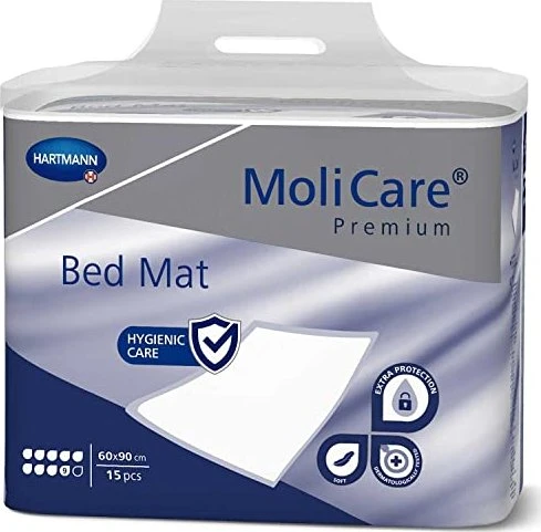 Hartmann MoliCare Premium Bed Mat 9 Tropfen Bettschutzeinlage, 60x90cm, 15 Stück