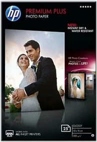 HP Premium Plus Fotopapier weiß, 10x15cm, 300g/m², 25 Blatt